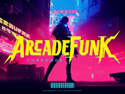 Arcade Funk Typeface design font fonts letteing typeface