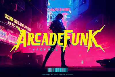 Arcade Funk Typeface design font fonts letteing typeface