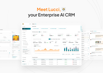 LucciAI - Design and implementation for an Enterprise AI CRM. ai crm cx enterprise mobile prototype responsive saas ui ux web