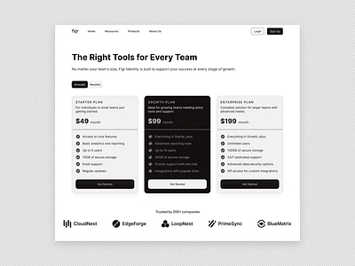 Pricing Page | Light Theme light pricing page light theme pricing pricing cards pricing figma pricing page pricing plan pricing plans pricing table pricing template pricing ui ui ux web web design website