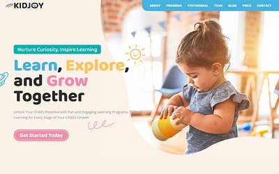 Kidjoy - Education, Retail & E-Commerce Website Template child education kids template web design webflow