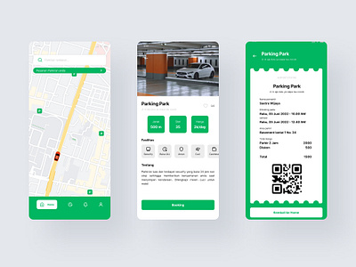 Parking Mobile App Design Concept booking app design mobile app parking ticket ui ux