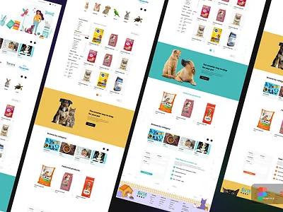 🐶 Frinds Food website by econev branding design econev evgheniiconev figma graphic design illustration landing lizzardlab logo page pet pets shop store ui vector web