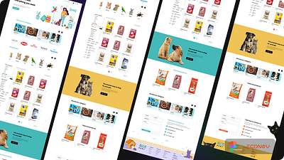 🐶 Frinds Food website by econev branding design econev evgheniiconev figma graphic design illustration landing lizzardlab logo page pet pets shop store ui vector web