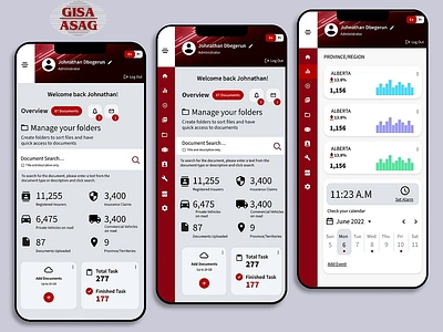 Gisa - General Insurance Statistic app animation branding graphic design motion graphics ui