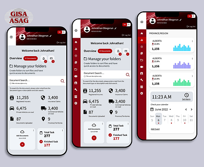 Gisa - General Insurance Statistic app 3d animation app art branding design graphic design icon illustration illustrator logo minimal mobile motion graphics typography ui ux vector web website