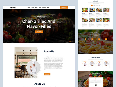Restaurant Website burger clean web eating fast food website food food and beverage food delivery food delivery website food menu food ordering website landing page minimal design pixelnaiem pizza restaurant website resturent trendy design web design website webui
