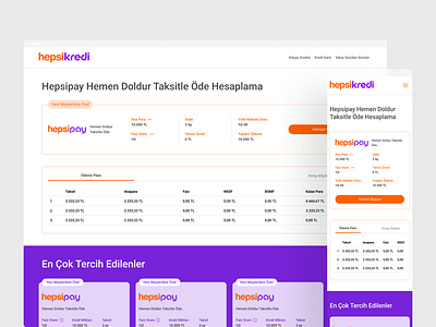 hepsikredi Credit Details bank clean design finance flat mobile ui uiux user interface ux