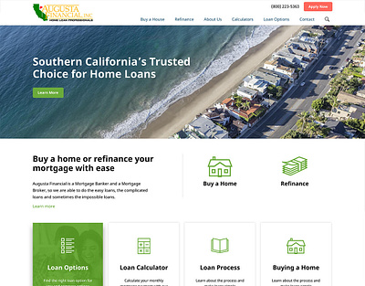 Augusta Financial Website Design & Development branding design graphic design illustration logo ui ux webdesign website website design