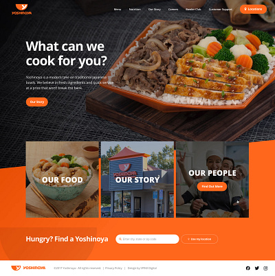 Yoshinoya Website Design branding design graphic design illustration logo ui ux webdesign website website design