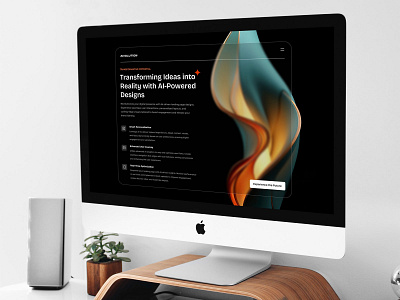 Aivolution: AI Landing page ai artificial intelligence branding creativedesigner dark figma landing landing page landing page design logo minimal mobile product startup technology uidesign uiux webdesigner website website design