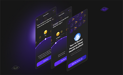 AI Based Personal Sleep Health Tracker App UI app ui mobile app mobile app ui sleep health app sleep tracker ui design uiux ux design webdesign