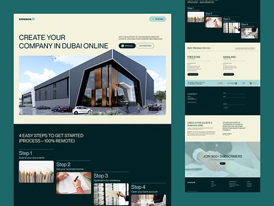 Foreign Business Licensing Website Landing Page asthetic business clean design dubai foreign home page landing page license minimal modern paper permit professional sakib service ui web website website design