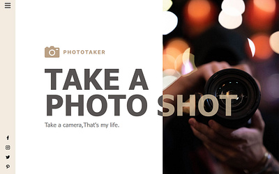 Phototaker - Portfolio & Agency Website Template photography template ui web design