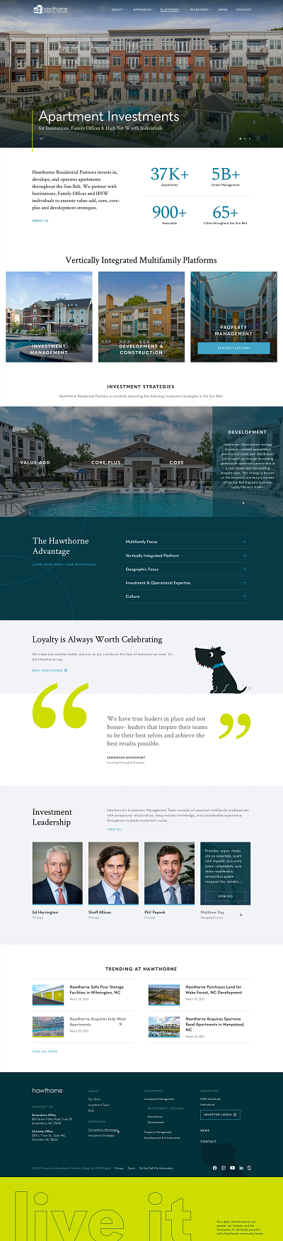 Hawthorne Residential Partners Website Design & Development branding design graphic design illustration logo ui ux webdesign website website design