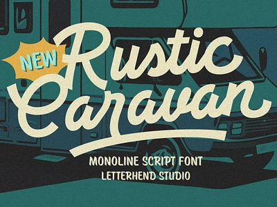 Rustic Caravan Monoline Script freebies ligature font