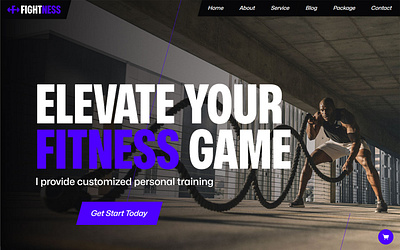 FIGHTNESS - EC - Wellness, Professional Services Website Templat coach fitness gym sport template web design wellness