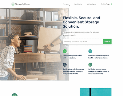 Storage By Owner Web App Design & Development branding design graphic design illustration logo ui ux webdesign website website design