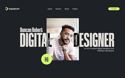 DigiPorto - Dark - Portfolio & Agency Website Template freelancer portfolio template ui web design