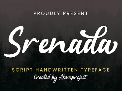 Srenada - Script Handwritten Typeface photography