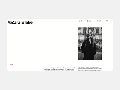 ©Zara Blake - Portfolio Website Template minimalist design portfolio resume typography ui ui design uiux web web design web dev web development website wordpress wordpress site