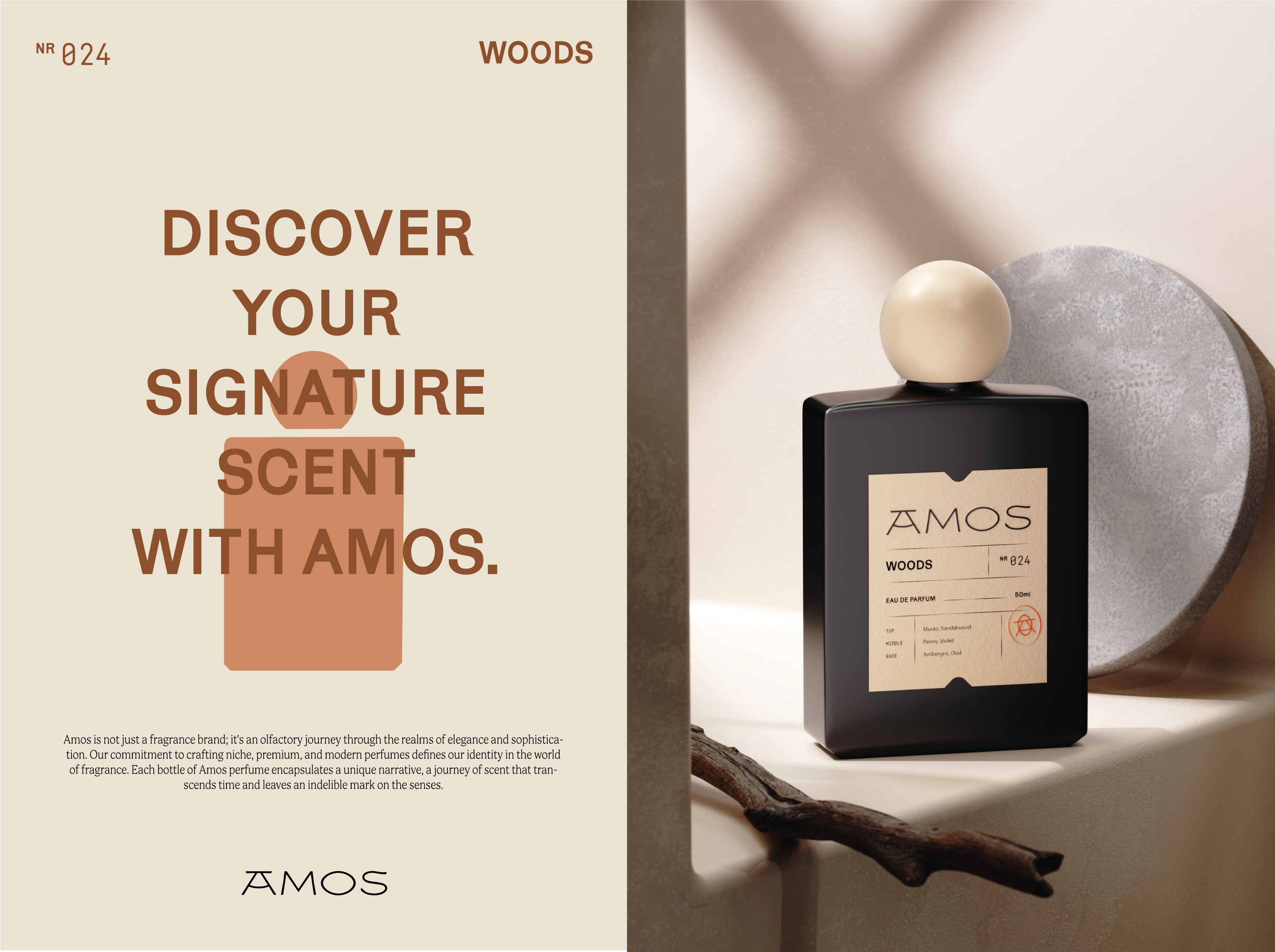 Example of Amos Branding and Packaging Design - Perfume