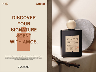 Amos Branding and Packaging Design - Perfume 3d animation branding design emblem graphic design icons illustration label label design logo logo design logos logotype mobile app motion graphics packaging packaging design parfum ui