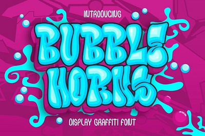 Bubble Horns Graffiti Font adobe font canva font cool font crafting font cricut font decals font easter font graffiti font graffiti tag graffito logo font logotype procreate font shirt font sticker font street font streetwear sublimation font urban font wall street