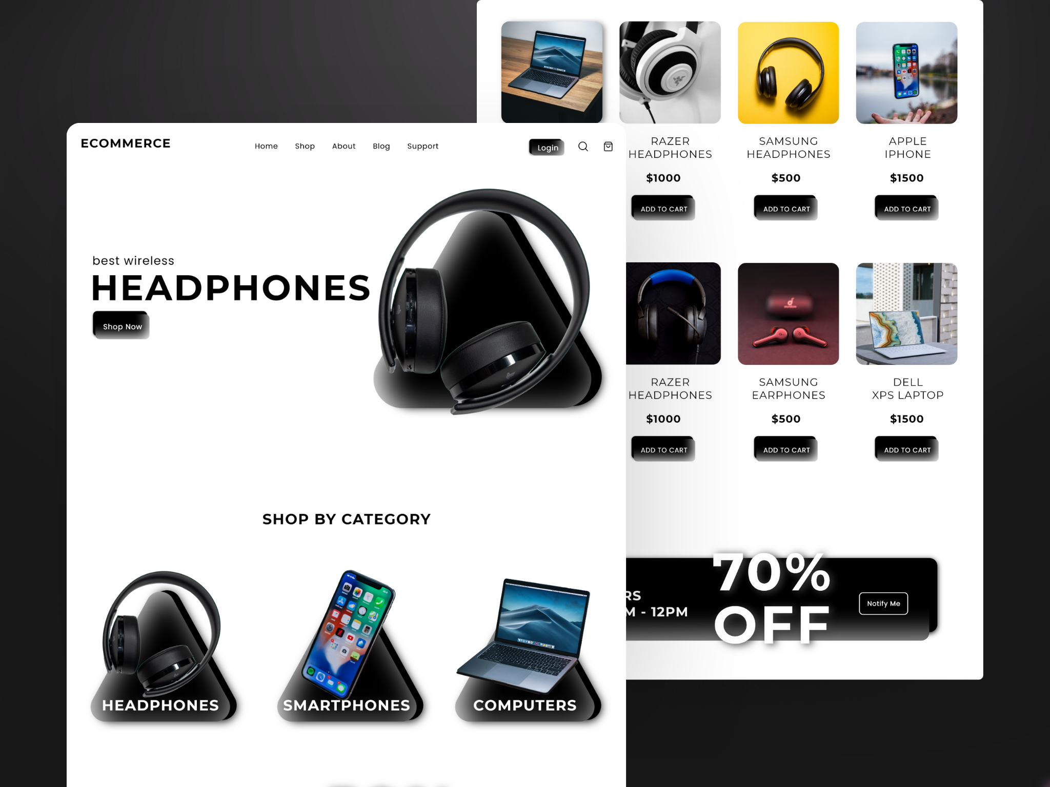 Electronics Ecommerce Website | UI/UX Design | Shop | Store clean layout digital store ecommerce ui electronic products electronics ecommerce gadget store minimal design modern ui new designs online store product page product showcase responsive design smart devices tech shop tech ui ui unique designs ux web design