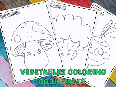 Coloring Book Pages Vegetables art coloring book coloring page cute drawing for children for kids graphic design painting vegetables vegeterian veggis vegs