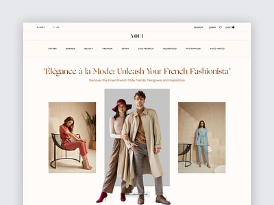 E-Commerce website design e commerce france e commerce webapp e commerce website ecommerce website fashion design fashion webpage fashion website france french fashion fresh fashion website home page landing page landing page ui ui web ui website design website ui