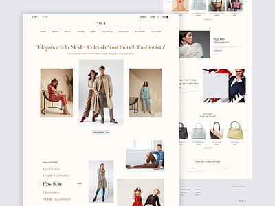 E-Commerce website design e commerce france e commerce webapp e commerce website ecommerce website fashion design fashion webpage fashion website france french fashion fresh fashion website home page landing page landing page ui ui web ui website design website ui