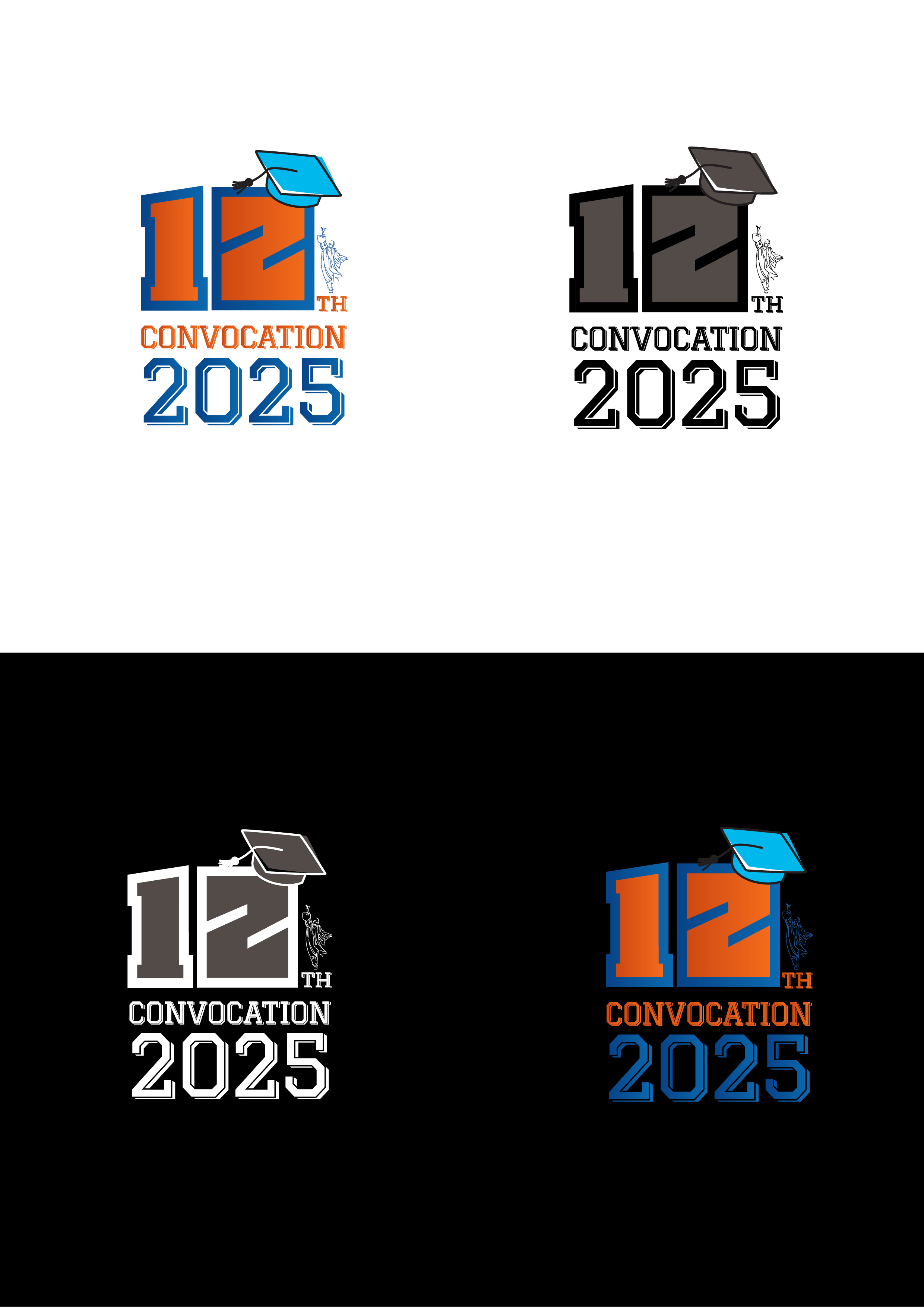 Logo Competition Submission for DIU's 12th Convocation 2025. branding convocation diu graphic design logo motion typography