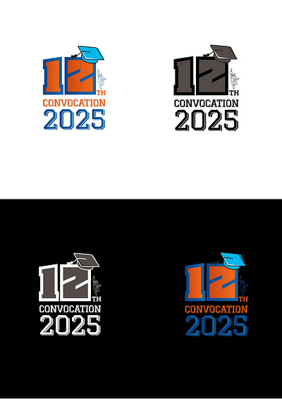 Logo Competition Submission for DIU's 12th Convocation 2025. branding convocation diu graphic design logo motion typography