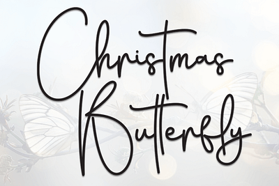 Christmas Butterfly Font brush font calligraphy font classy font display font elegant font fashion font feminine font handwriting font invitation font lettered font letterhead font ligature font luxury font product font scratchones script font signature font stylisth font wedding font written font