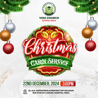 Xmas Carol Service Flyer christmas flyer flyer design graphic design