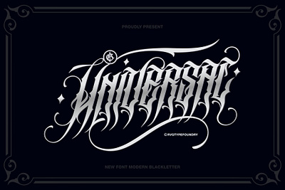 Universal Blackletter blackletter branding lettering logo logotype