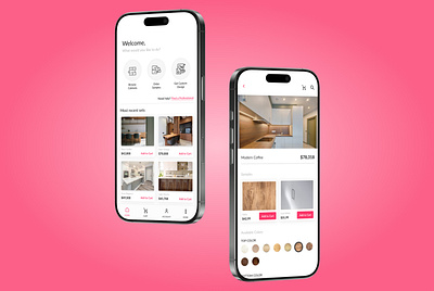 Order kitchen cabinets app app design branding cabinets figma mobile product design ui design ux design uxui