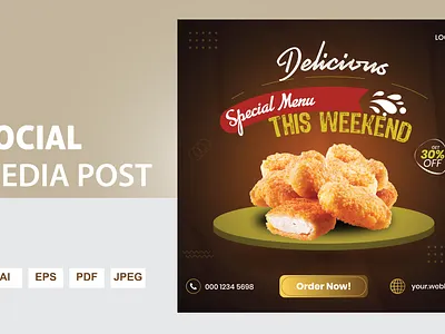 Special Menu Social Media Post branding brochure design flyer graphic design illustration logo typography vector