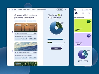 Superly Marketplace Web Design branding carbon offset crypto data visualization design ecology environment fintech graphic design illustration interaction design interface logo ui user experience ux ux design web design website website design