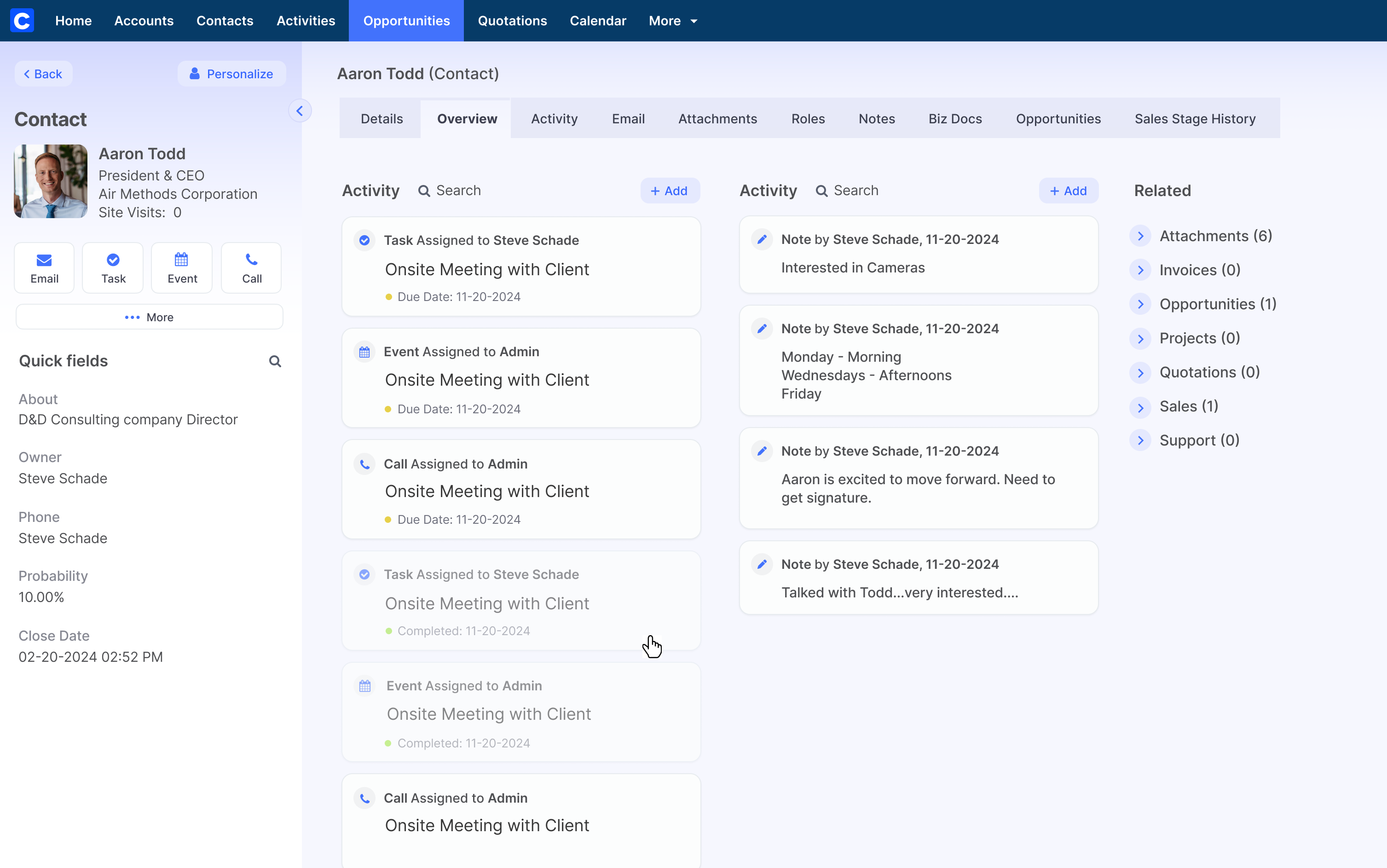 CRM Product Overview Page crm crm product navigation overview tab profile sidebar