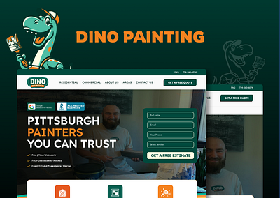 Home Painting Website Landing Page app design branding graphic design illustration interaction design mobile design product design typography ui ui design ux ux design vector web design