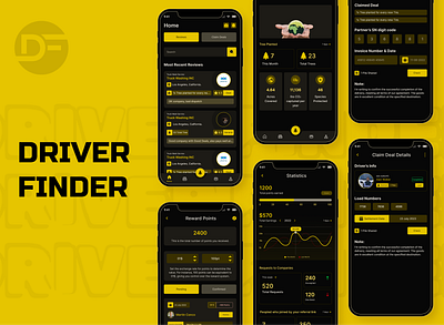 Driver Finder Truck Service Mobile App Design mobile app mobile app design mobile screen mockup mobile screens mockup design new designs ui design uiuxdesign ux design