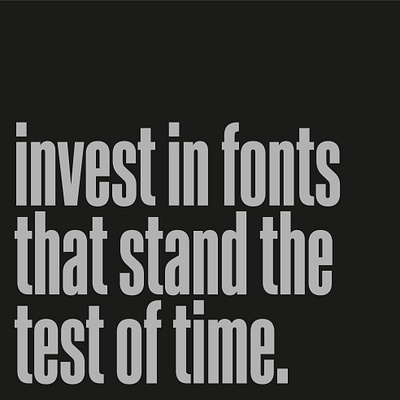 Invest in fonts graphic design