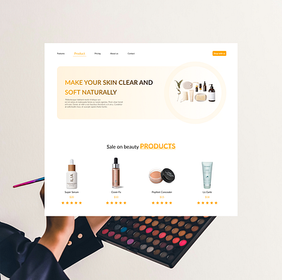 Beauty products web ui 3d animation branding graphic design logo motion graphics ui