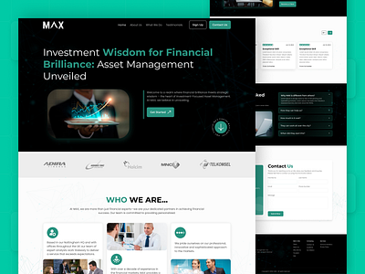 Investments Landing Page assetmanagement businesswebsite cleandesign design financialbranding financialplatform financialservices financialwebsite fintechdesign invest investment website modernweb ui ui design uiux design userexperience ux ux design wealthmanagement web design