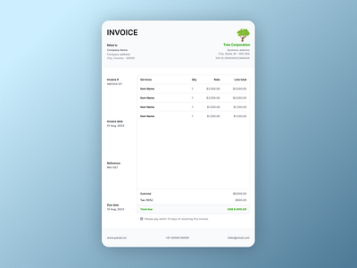 Invoice #DailyUi dailyui invoice