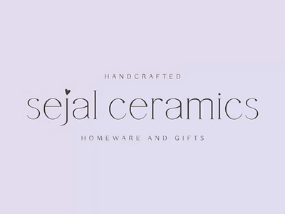 Sejal - Ceramics Branding art branding ceramic ceramic logo creative cups design gradient hand crafted icon identity illustration logo mark minimal porcelain product studio typography vector