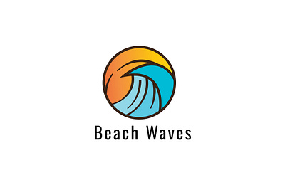 BEACH WAVES branding graphic design logo