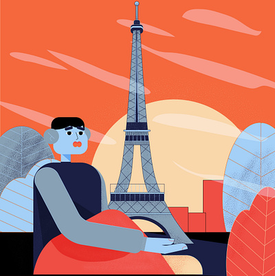 Paris tour illustration